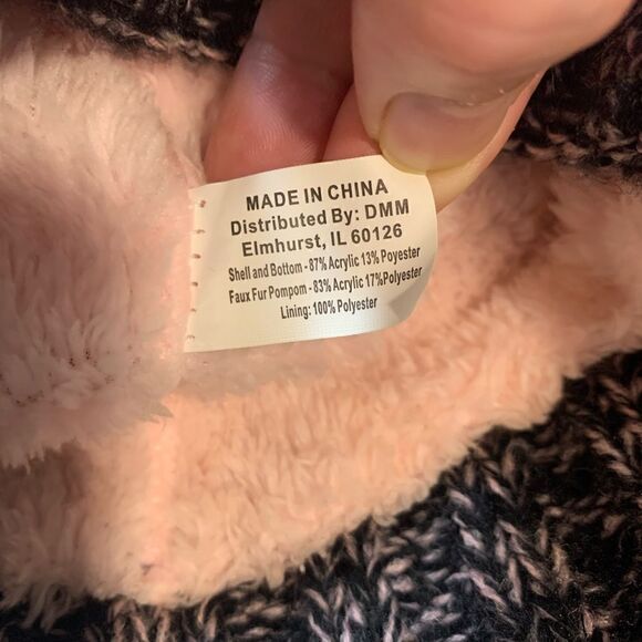 New!! jack & missy pink black knit Beanie hat - Picture 7 of 9